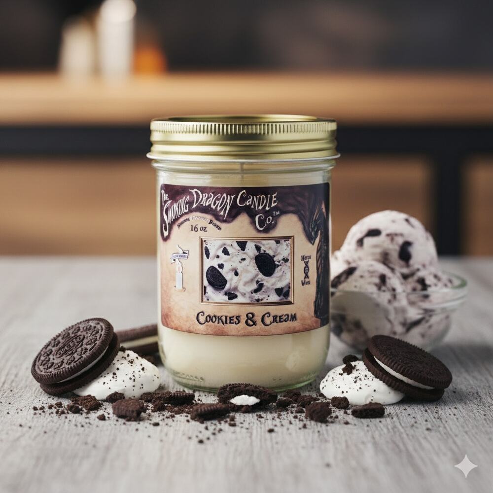 Cookies & Cream - 16 oz Coconut Wax Candle